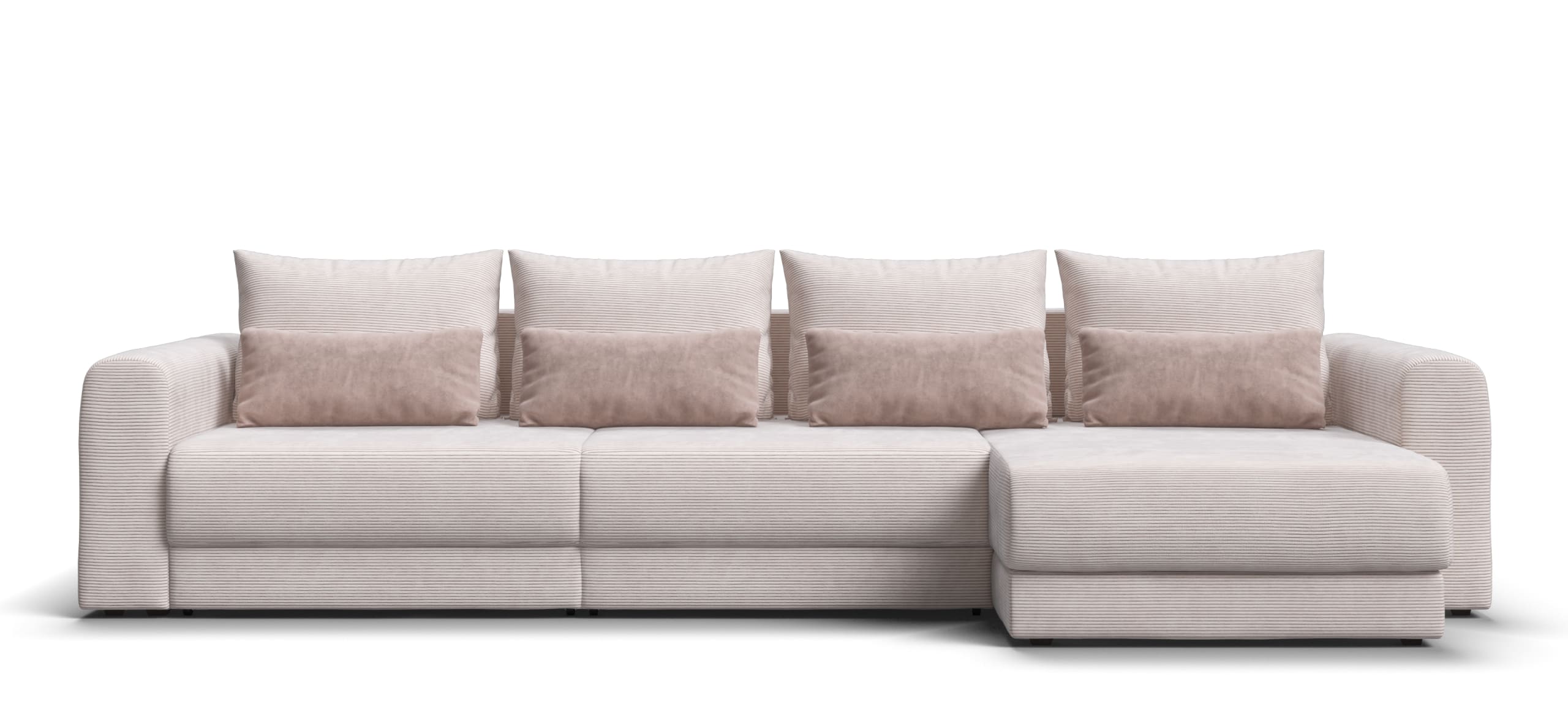 Модульный угловой диван Ричмонд Модуль Макс Вельвет Корд бежевый