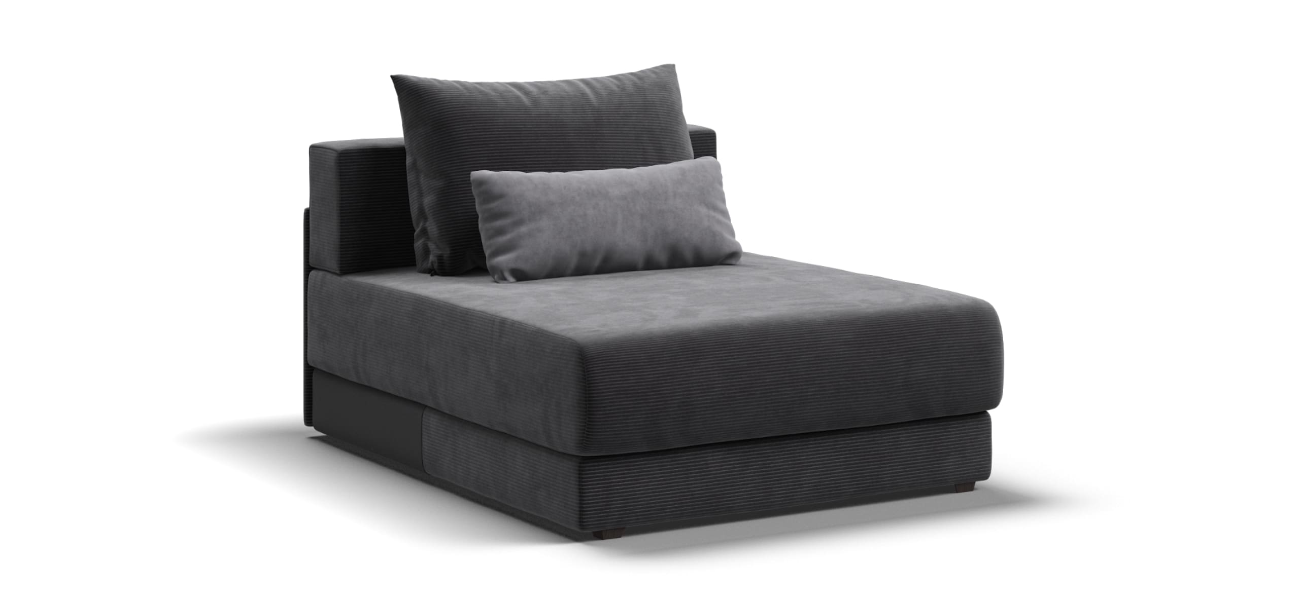 Ричмонд Модуль оттоманка Вельвет Корд графит