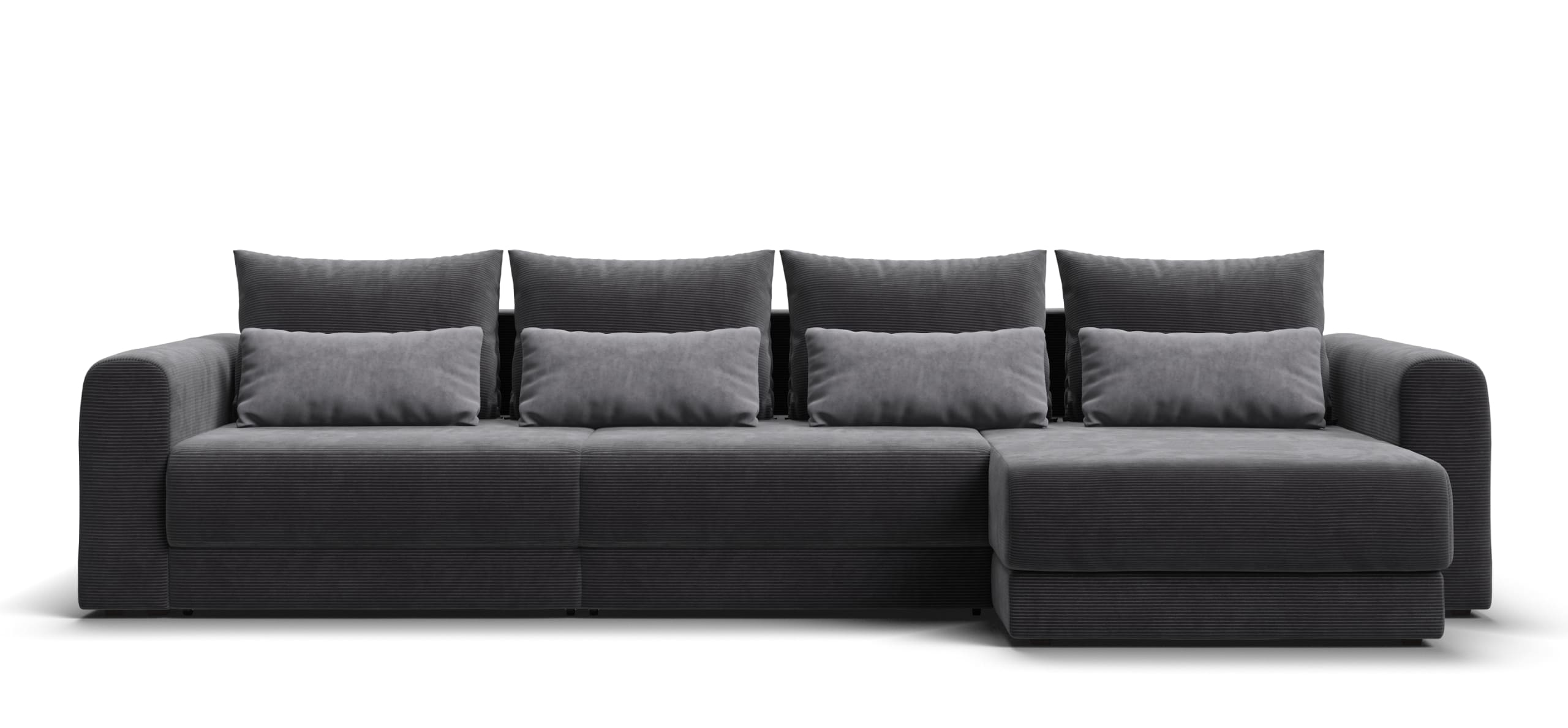 Модульный угловой диван Ричмонд Модуль Макс Вельвет Корд графит