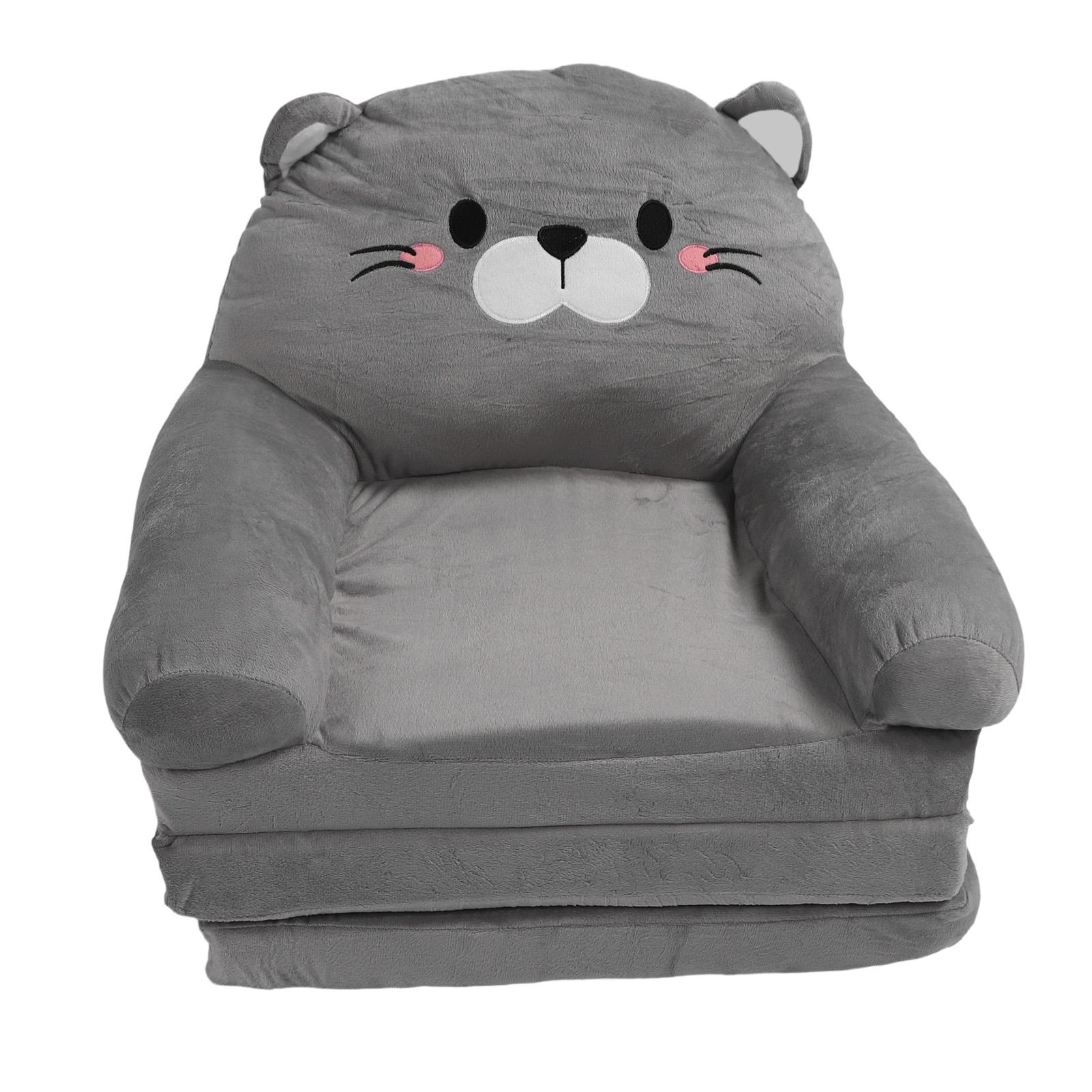Детский диван, кресло для малышей, плюшевый милый кот, раскладной напольный диван, подушка для сидения, подлокотник, диван-кровать для сна