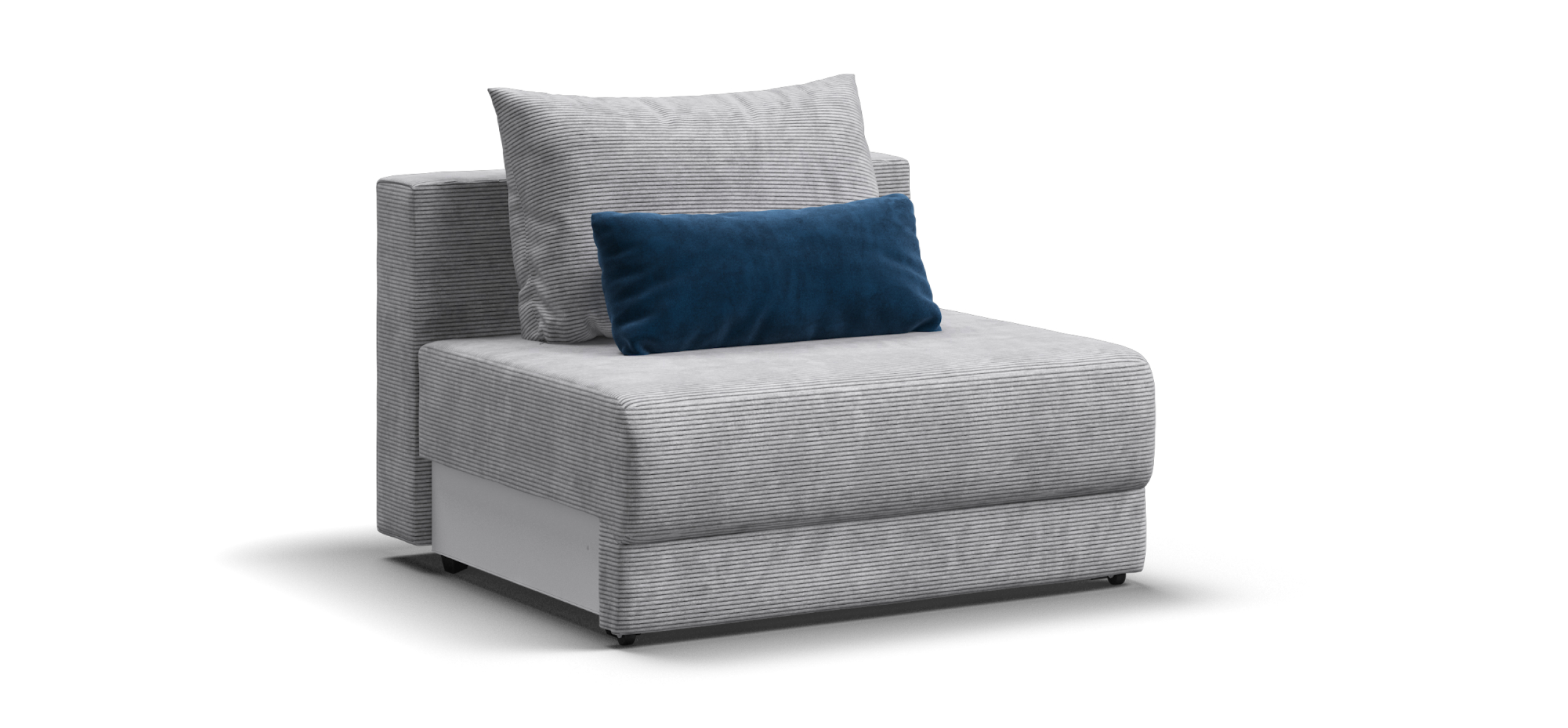 Ричмонд Модуль спальное место Вельвет Корд серый