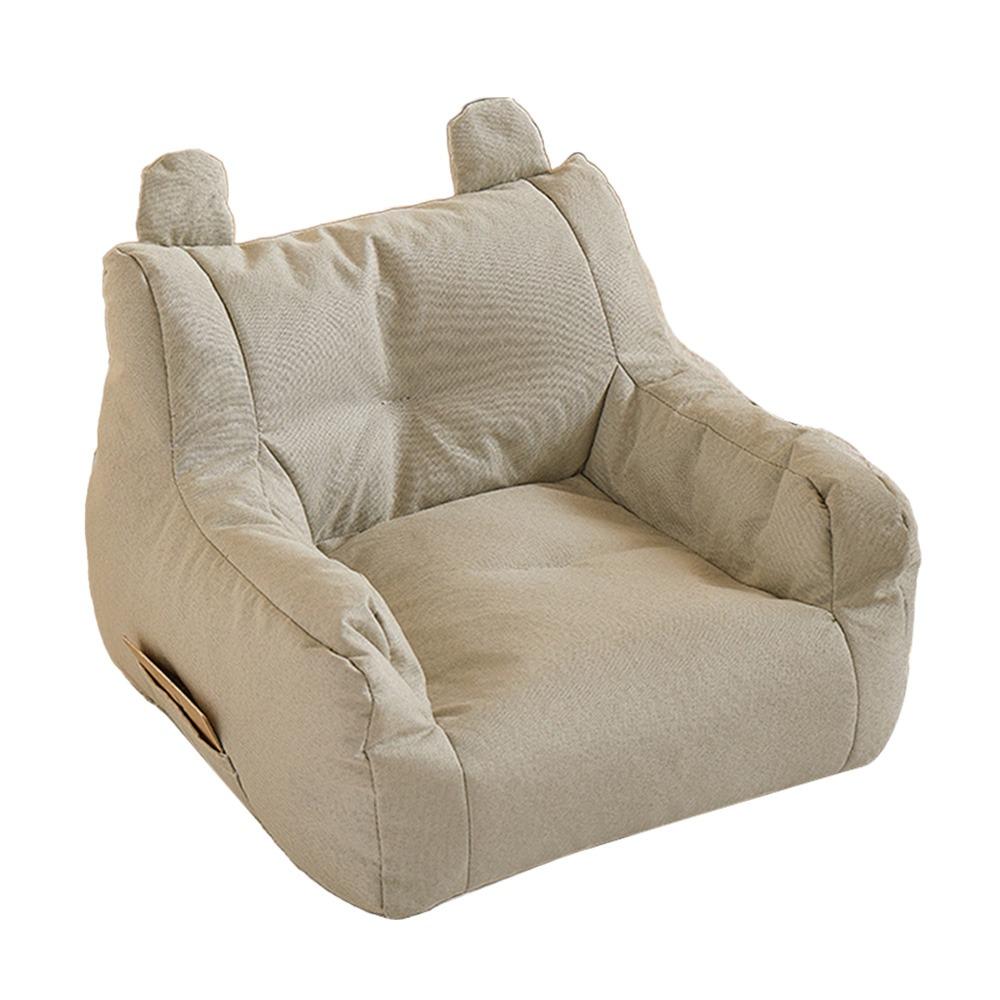 Многоцветный Маленький Диван-Кресло 43*40*30см Тканевое Искусство Детский Диван Высокоэластичный Пенополиуретан Приятный для Кожи Детский Диван для Чтения Диван для Ленивого Отдыха бежевый