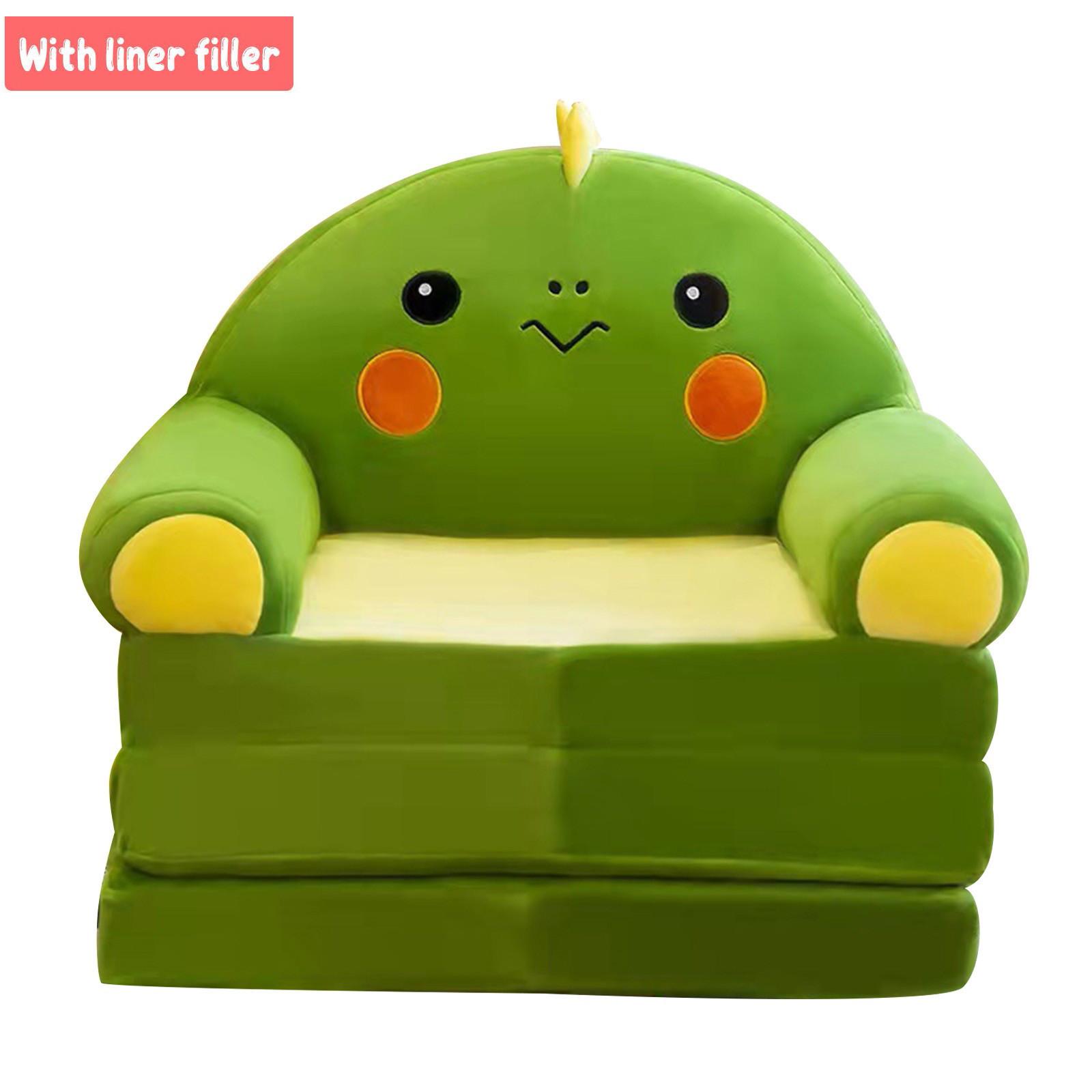 Плюшевый складной детский диван со спинкой, кресло 2 в 1, складной детский диван, милый мультяшный ленивый диван, детский раскладной диван-кровать