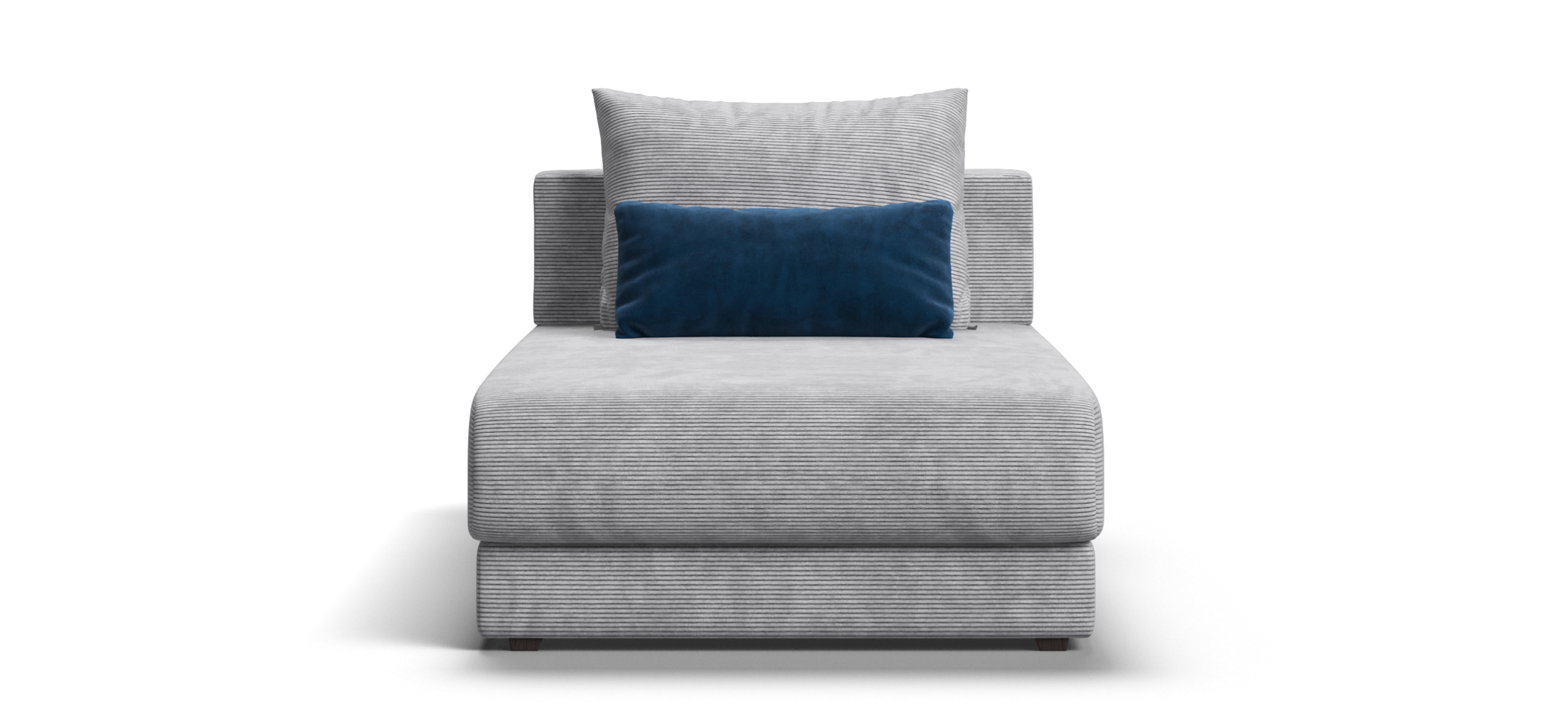 Ричмонд Модуль оттоманка Вельвет Корд серый